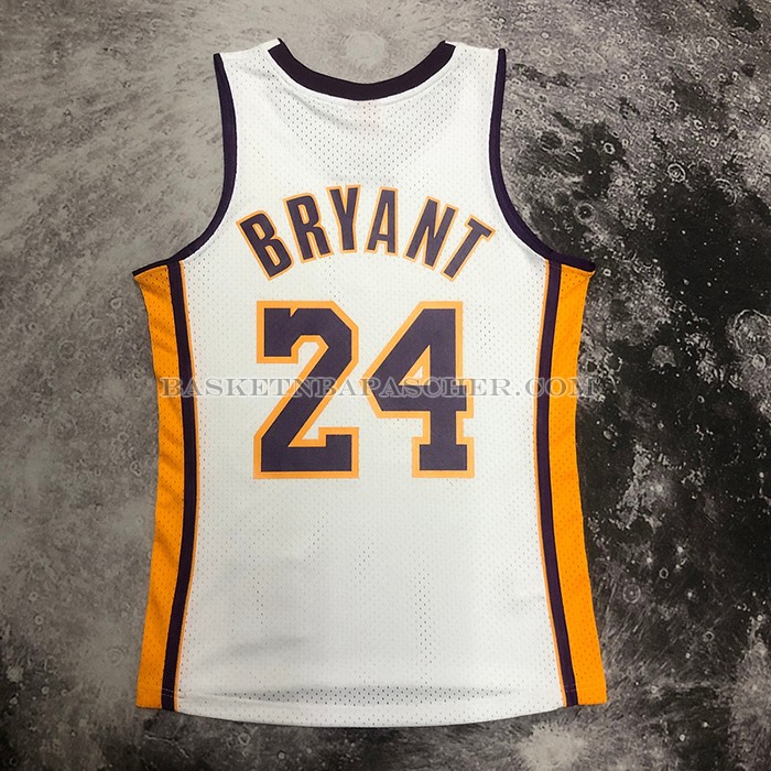 Maillot Los Angeles Lakers Kobe Bryant NO 24 Mitchell & Ness 2009-10 Blanc